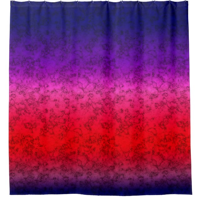 Rideaux De Douche Ombre bleu-rouge (Devant)