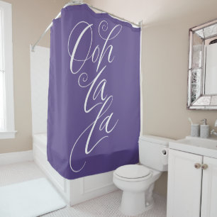 Rideaux De Douche Ooh La La Lettrer Ultra Violet Violet Année Couleu