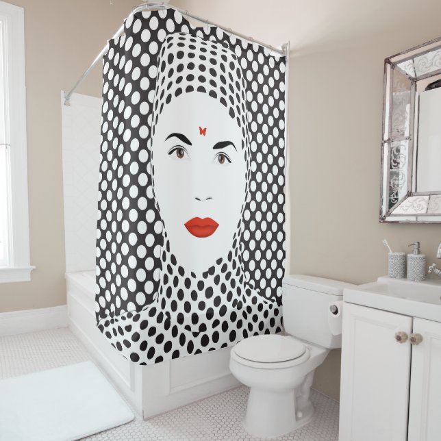 Rideaux De Douche Op art (En situation)