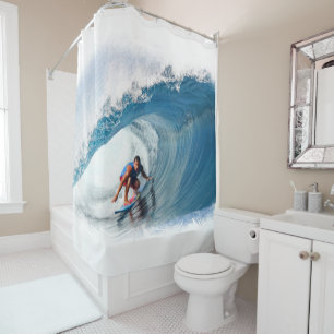 Rideaux De Douche Options radicales d'image du surfer 1A-1B