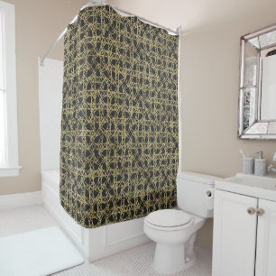 Rideaux De Douche Or gratté Glamour Moderne Doré