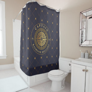 Rideaux De Douche Or Nautique