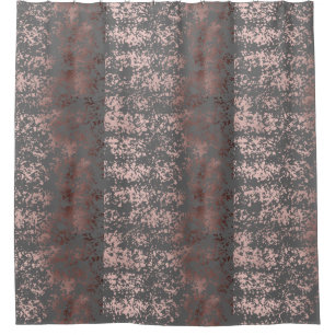 Rideaux De Douche or rose de faux élégant et traçages gris