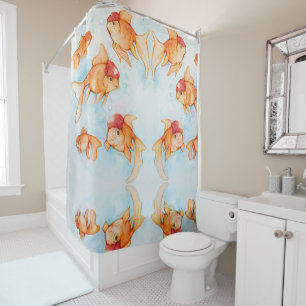 Rideaux De Douche Oranda Goldfish