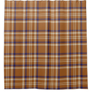 Rideaux De Douche Orange Glen Plaid texturé transparent motif abstra