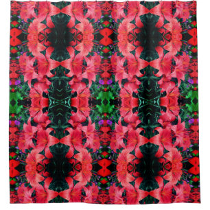 Rideaux De Douche Orange Lily Flowers Abstrait Art Motif