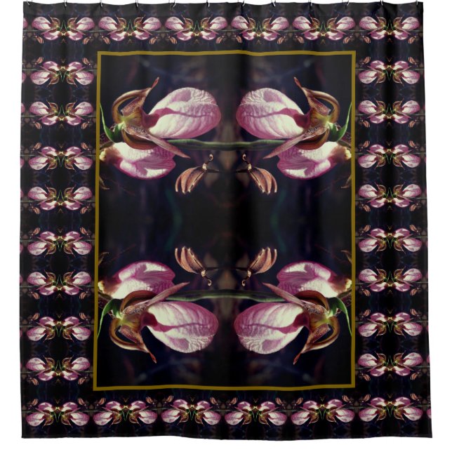 Rideaux De Douche Orchidée à chlipper rose sauvage Abstraite (Devant)