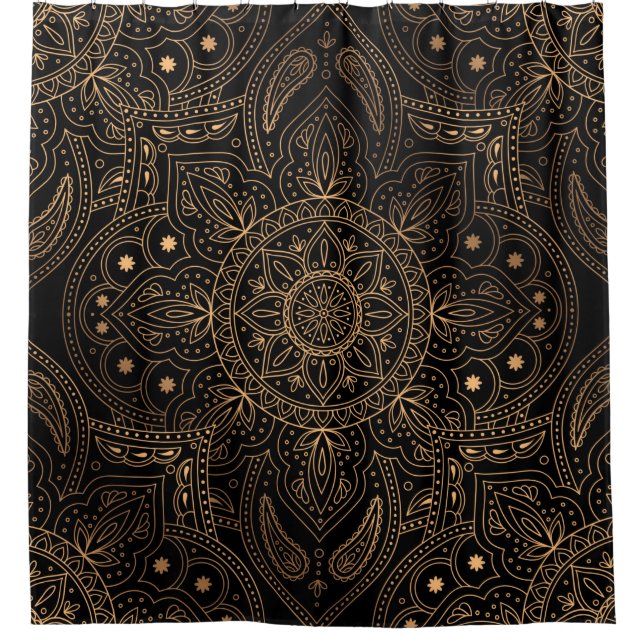 Rideaux De Douche Oriental mandala royal cousans motif (Devant)