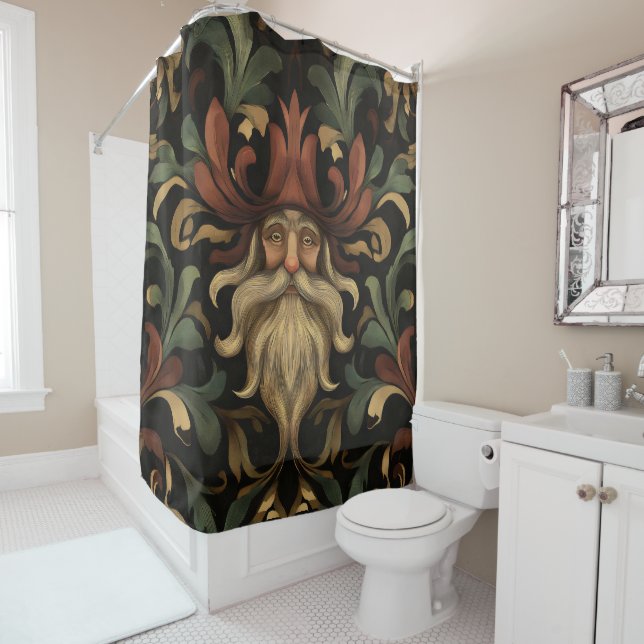 Rideaux De Douche Ornate Imaginaire Gnome (En situation)
