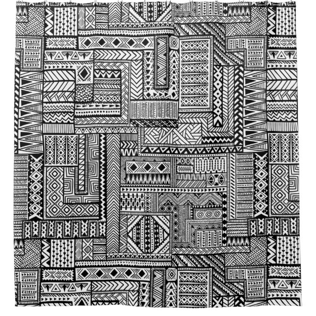 Rideaux De Douche Ornement ethnique (Devant)