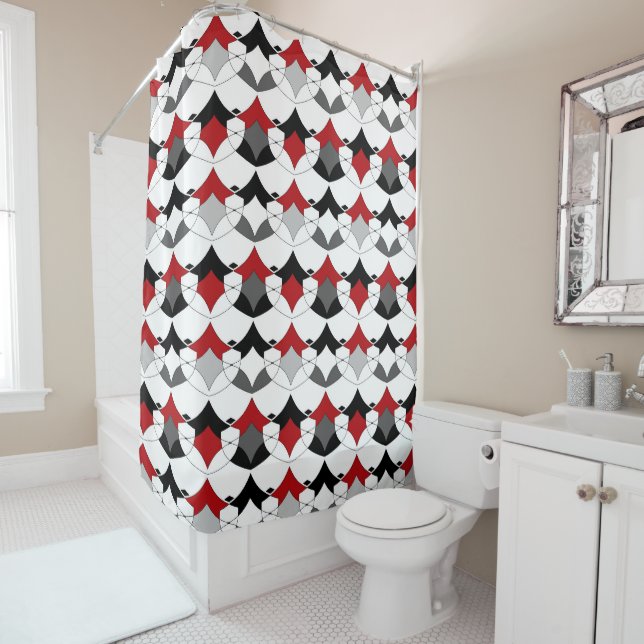 Rideaux De Douche ornement tribal Abstrait. (En situation)