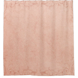 Rideaux De Douche ornement vintage à cadre en papier