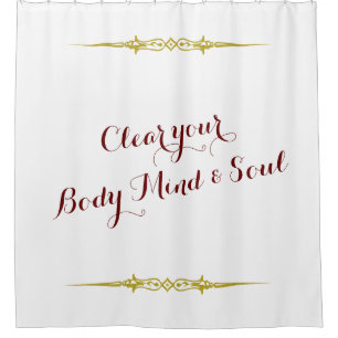 Rideaux De Douche Ornement vintage Golden Border II + votre backgr.