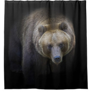 Rideaux De Douche Ours Brun Grizzly Animal Vie Sauvage Forêt Jungle