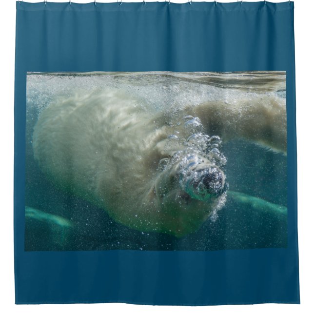 Rideaux De Douche Ours polaire sous l'eau (Devant)