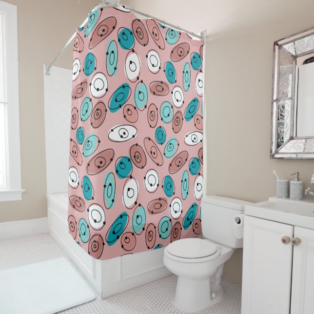 Rideaux De Douche Ovales atomiques (En situation)