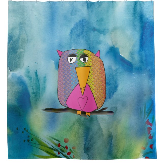 Rideaux De Douche Owl "Art by Kids" (Devant)
