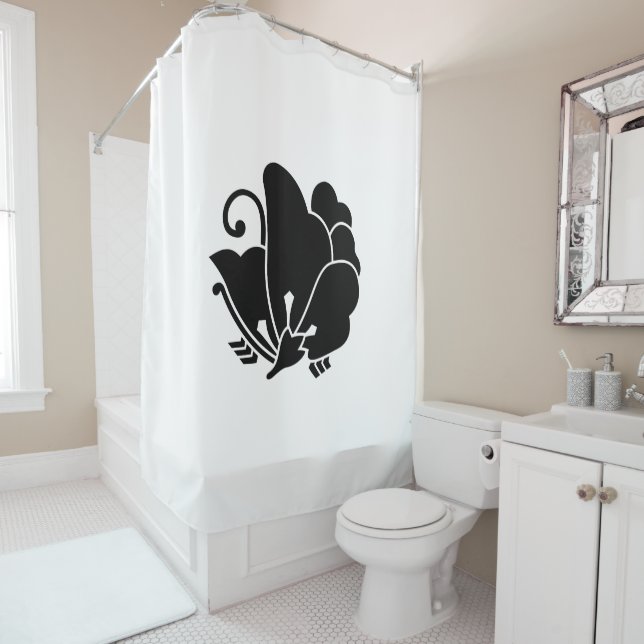Rideaux De Douche Oxalis en forme de papillon (En situation)