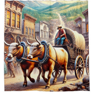 Rideaux De Douche Oxen et Panier