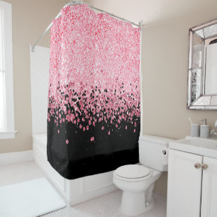 Rideaux De Douche Paillette rose