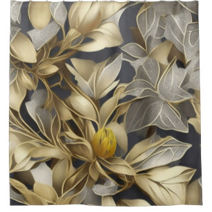 Rideaux De Douche paillettes d'or et d'argent