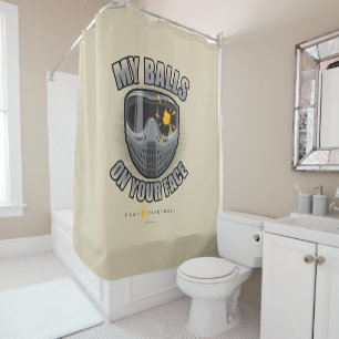 Rideaux De Douche Paintball on Your Face Shower Curtain