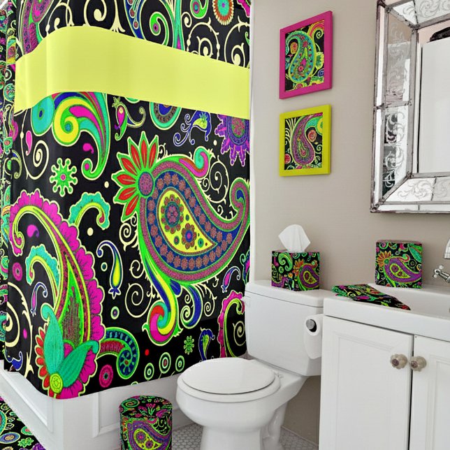 Rideaux De Douche Paisley vif (Créateur téléchargé)