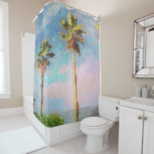 Rideaux De Douche Palmiers peints en Floride
