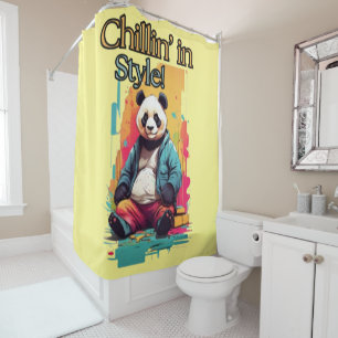 Rideaux De Douche Panda mignonne en pantalon Design élégant