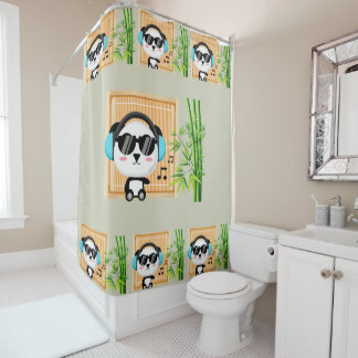 Rideaux De Douche panda musical