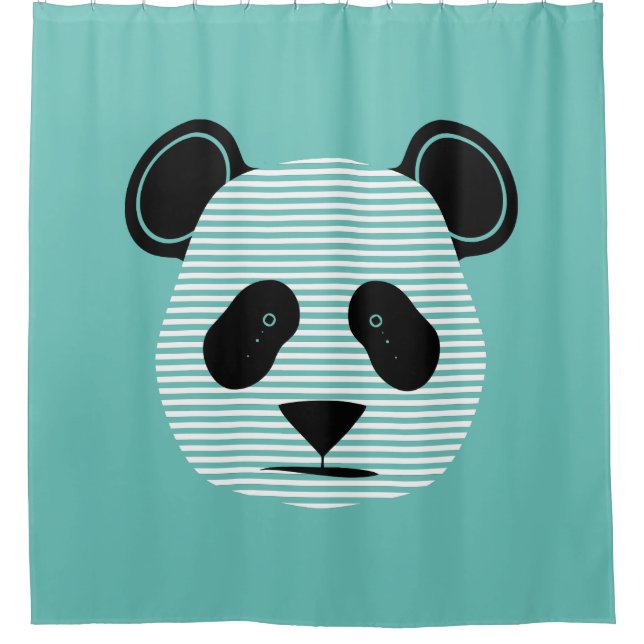 Rideaux De Douche panda rayures (Devant)