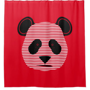 Rideaux De Douche panda rayures