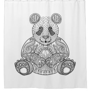 Rideaux De Douche Panda tribal inspiré