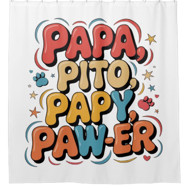 Rideaux De Douche Papa Pito Pappy Pawer (Devant)