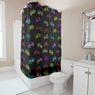 Rideaux De Douche Papier papier motif d'invitation à bicyclette