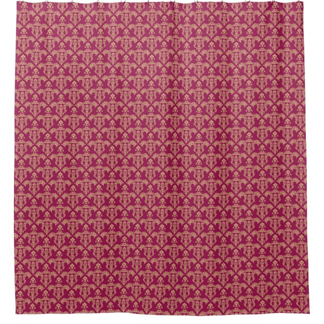 Rideaux De Douche Papier peint 4 de damassé (Devant)