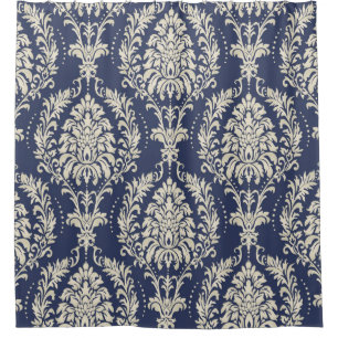 Rideaux De Douche Papier peint damassé incomparable. Patch vintage