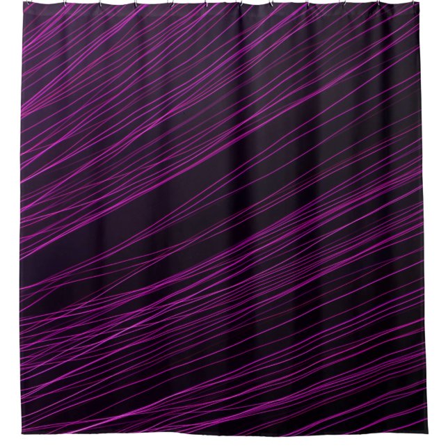 Rideaux De Douche Papier peint numérique violet et blanc (Devant)