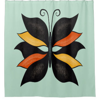 Rideaux De Douche Papillon Abstrait Beau insecte