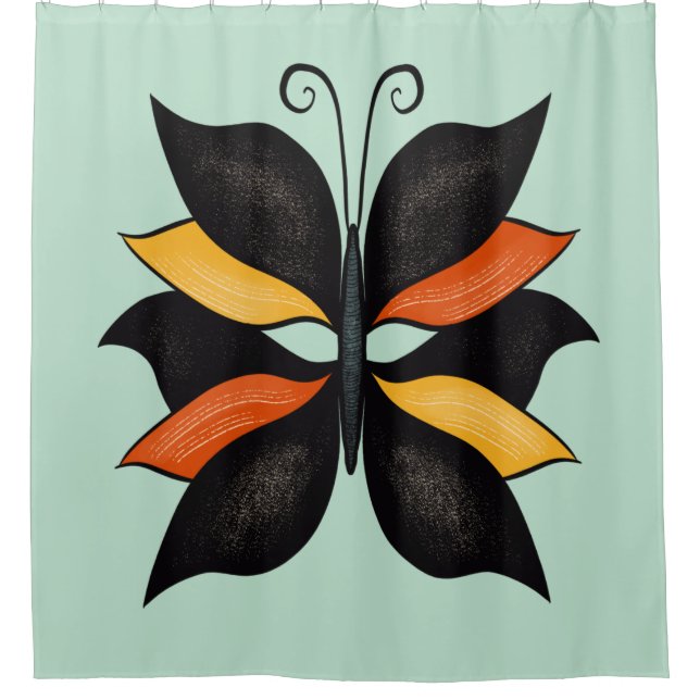 Rideaux De Douche Papillon Abstrait Beau insecte (Devant)