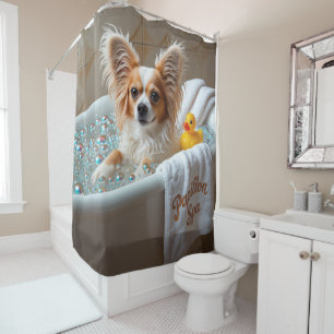 Rideaux De Douche Papillon Débraillé Endormi Mignon Drôle