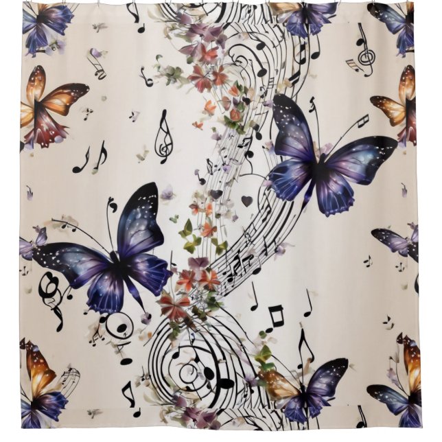 Rideaux De Douche Papillon Imaginaire (Devant)