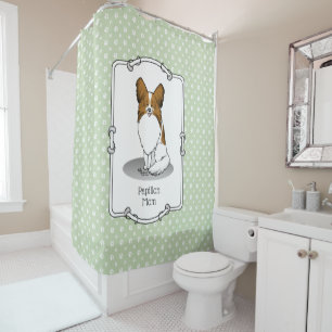 Rideaux De Douche Papillon Maman Pap Maman (blanc & sable) Mignonne