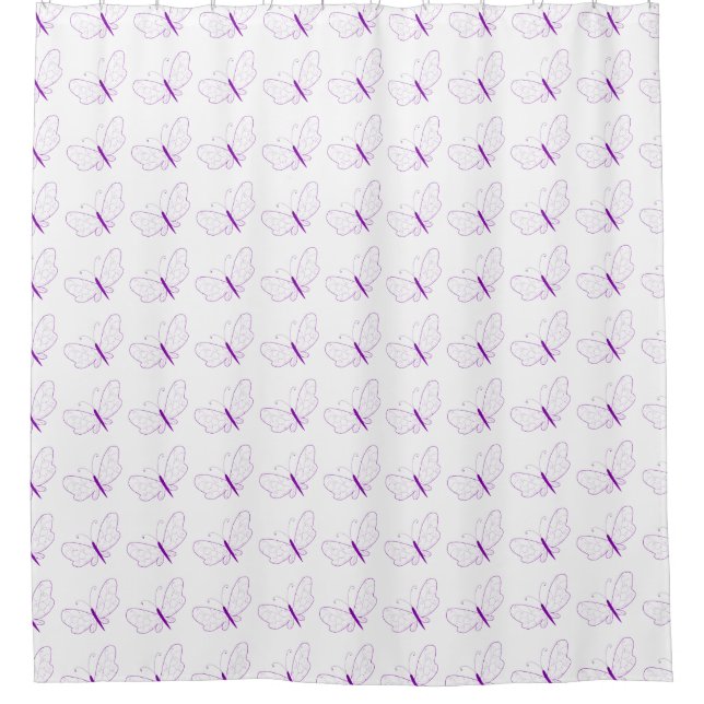 Rideaux De Douche papillon violet (Devant)