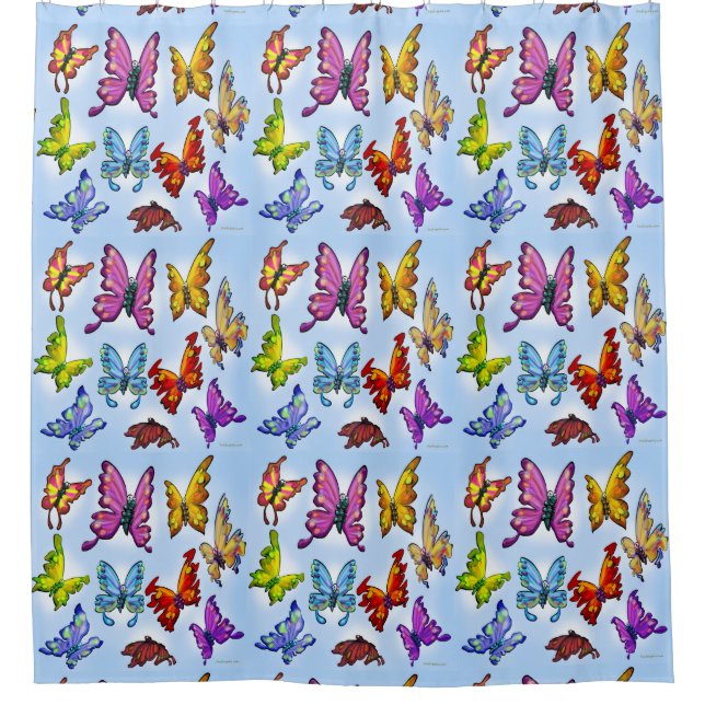 Rideaux De Douche Papillons (Devant)