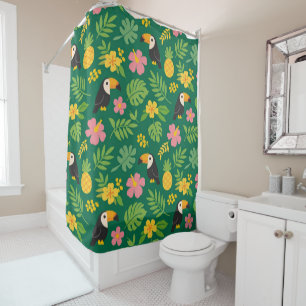 Rideaux De Douche Paradis du Toucan Tropical 