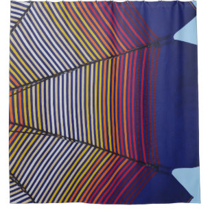 Rideaux De Douche Parapluie bleu et multicolore