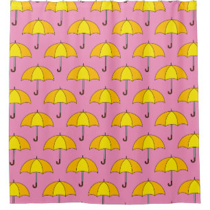 Rideaux De Douche Parapluie Jaune