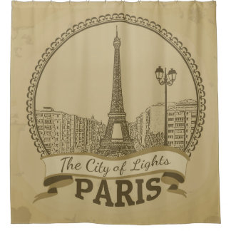 Rideaux De Douche Paris Lumières : Carte postale Paysage Vintage