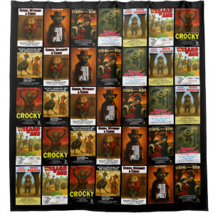 Rideaux De Douche Parodies d'affiches de films animaliers rétro